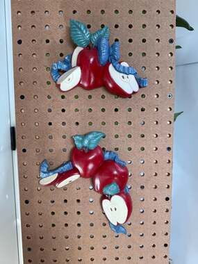 Set of Vintage Syroco Apple Wall Hangings